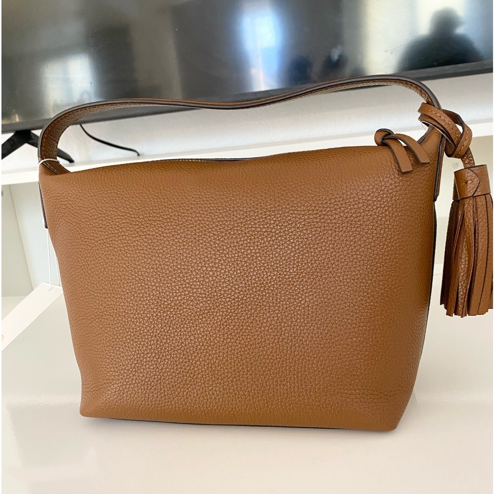 🎊🤎NEW🤎Tory Burch Thea small slouchy shoulder bag/hand carrying bag/leather - Picture 3 of 11